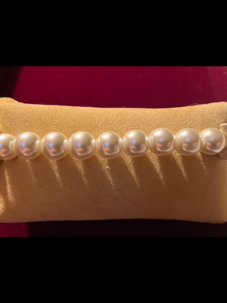 New White Pearl Bracelet With Citrine Gemstone Bracelet In Box
